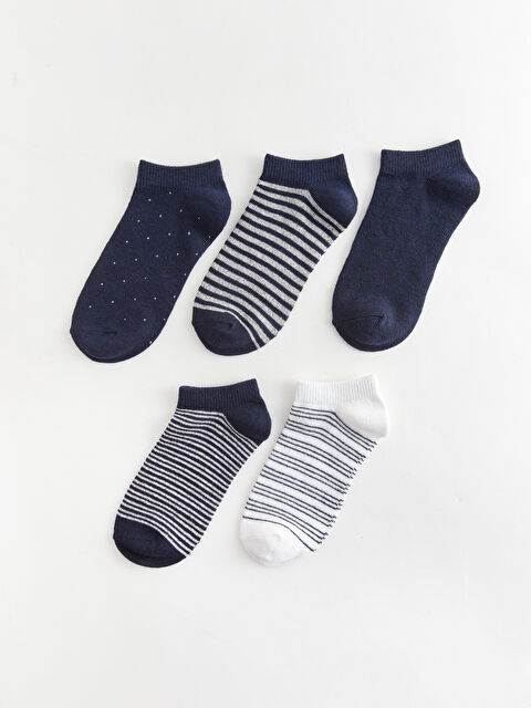 LCW Kids Çizgili Erkek Çocuk Patik Çorap 5'li - S44464Z4-K00