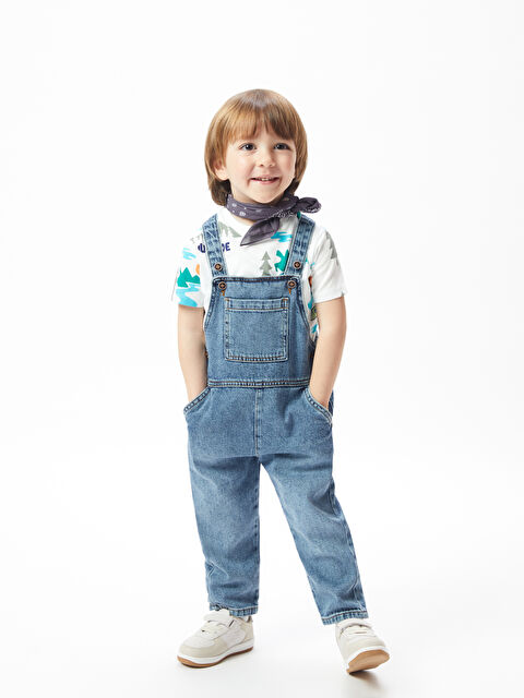 LCW Kids Basic Baby Boys' Denim Dungarees - S44640Z1-H45
