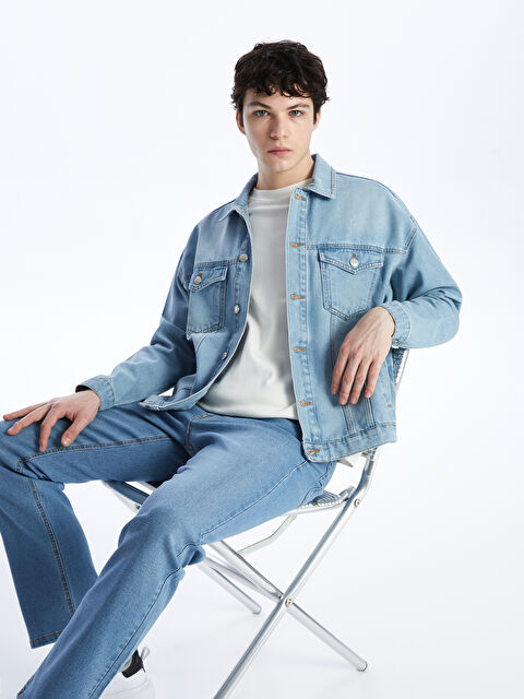LCW Jeans Rahat Kalıp Erkek Jean Ceket - S44645Z8-311