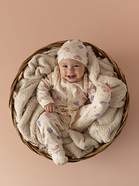 LCW baby Ensemble de Sortie d'Hôpital pour Bébé Filles Imprimé Col Rond Lot de 3 - S44674Z1-LRB