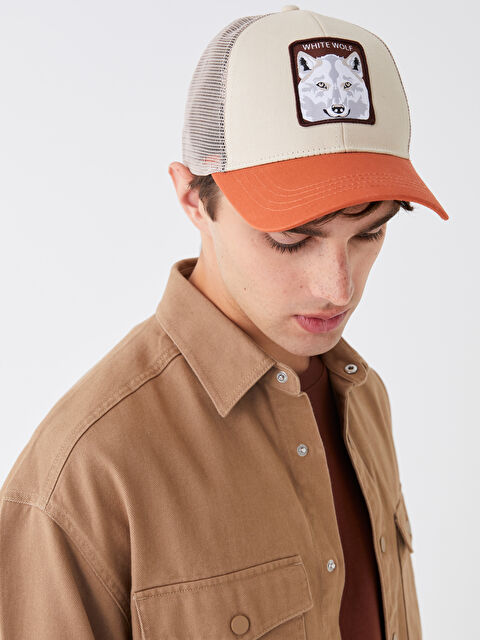 LCW ACCESSORIES Nakışlı File Detaylı Erkek Kep Şapka