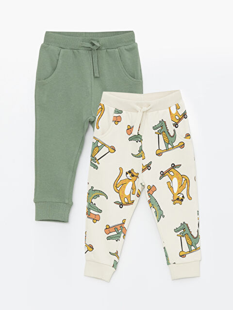 LCW Kids Elasticated Waist Baby Boys' Jogger Sweatpants 2 Pack - S44848Z1-LQA