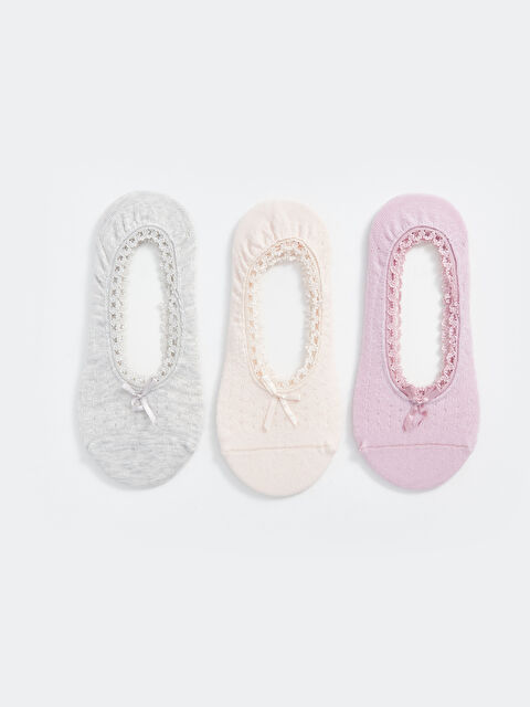 LCW DREAM Self-Patterned Women's Invisible Socks 3-Pack - S44945Z8-J2P