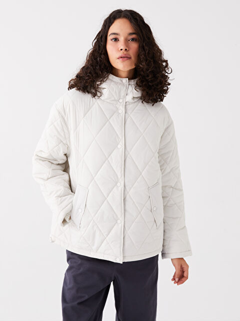 XSIDE Kapüşonlu Kapitone Oversize Kadın Mont - S44998Z8-RFC