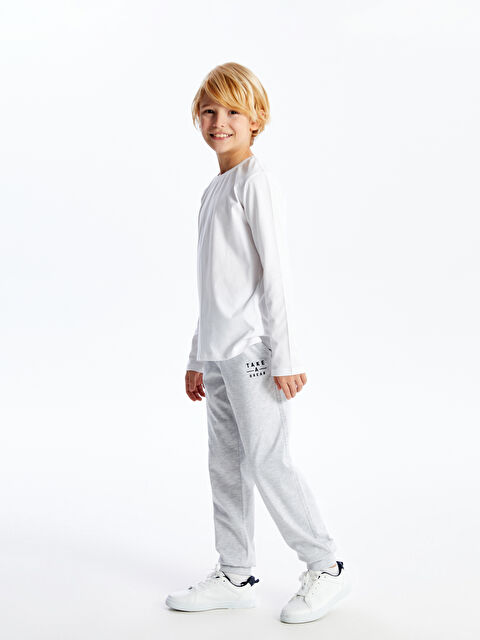 LCW Kids Beli Lastikli Baskılı Erkek Çocuk Jogger Eşofman Altı - S45040Z4-LAK