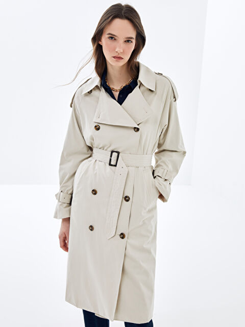 LCWAIKIKI Classic Jacket Neck Women's Trenchcoat - S45320Z8-FWZ