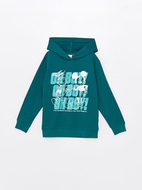 LCW Kids კაპიუშონიანი მიკი მაუსის ნაბეჭდი გრძელმკლავიანი ბიჭებისთვის თბილი ზედა - S45362Z4-HKU