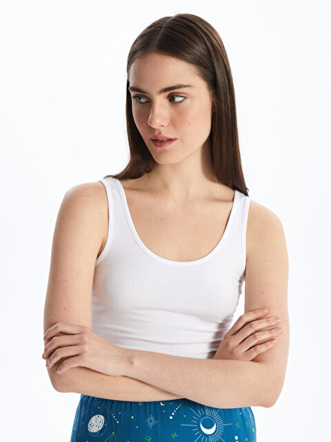 LCW DREAM Kadın U Yaka Düz Atlet - S45650Z8-FFB