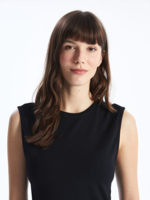 LCW DREAM Kadın Bisiklet Yaka Düz Atlet - S45653Z8-CVL