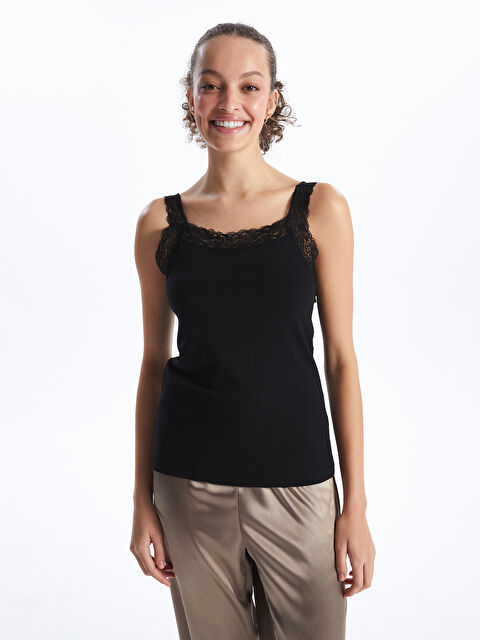 LCW DREAM Kare Yaka Dantel Detaylı Kadın Atlet - S45657Z8-CVL