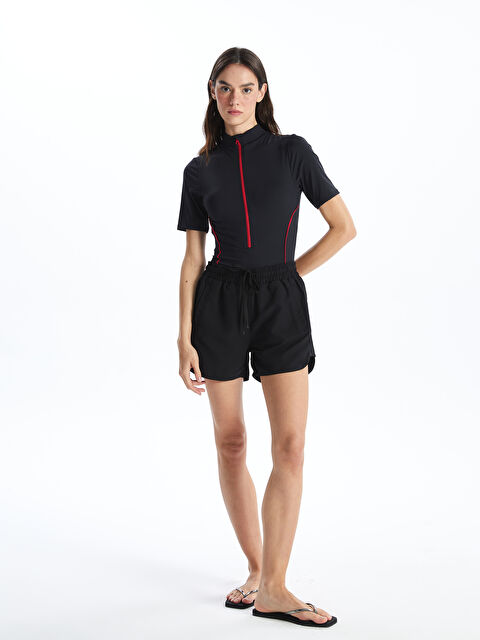 LCW DREAM شورت سباحة بخصر مطاطي للسيدات - S45668Z8-CVL