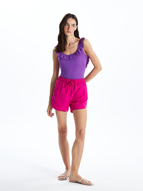 LCW DREAM Kadın Beli Lastikli Düz Deniz Şortu - S45668Z8-RX2