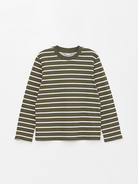LCW Kids Crew Neck Striped Long Sleeve Boys' T-Shirt - S45827Z4-LGE