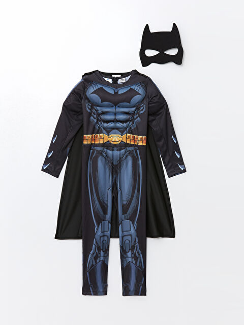 LCW Kids Bisiklet Yaka Uzun Kollu Erkek Çocuk Batman Kostüm - S45860Z4-LQJ