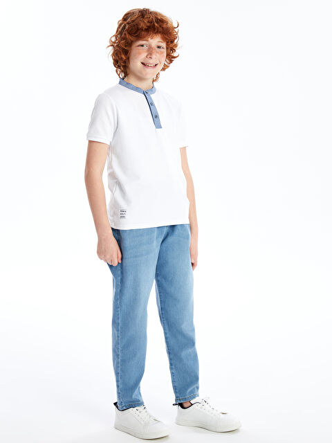 LCW Kids Beli Lastikli Rahat Kalıp Erkek Çocuk Jean Pantolon - S46028Z4-507