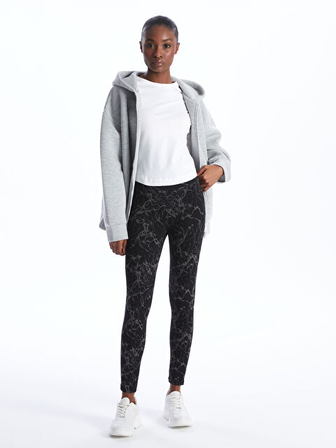 LCW Vision Beli Lastikli Desenli Kadın Tayt - S46037Z8-CVL