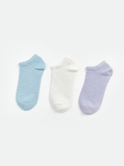 LCW DREAM Kendinden Desenli Kadın Patik Çorap 3'lü - S46110Z8-J2S