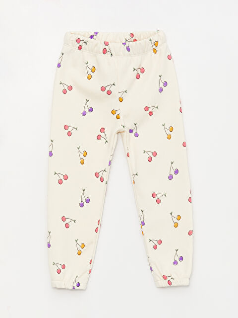 LCW Kids Elasticated Waist Printed Baby Girl Tracksuit Bottom - S46192Z1-LRA