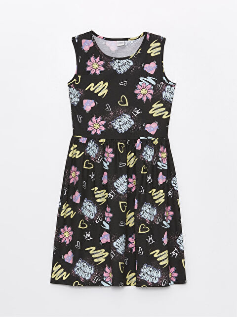 LCW Kids Bisiklet Yaka Kız Çocuk Elbise - S46227Z4-LQJ