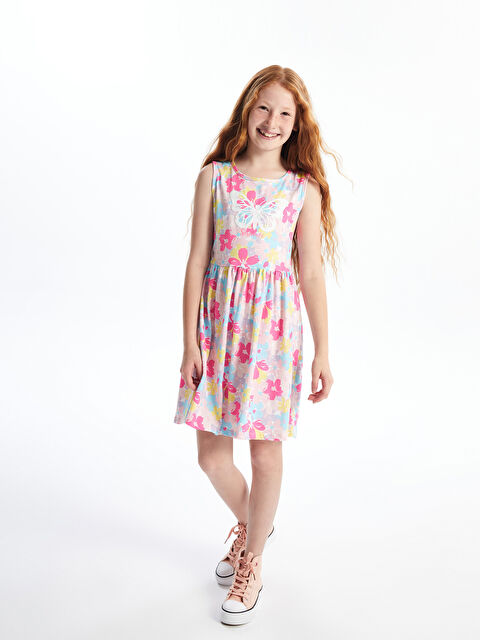 LCW Kids Bisiklet Yaka Kız Çocuk Elbise - S46227Z4-LU7