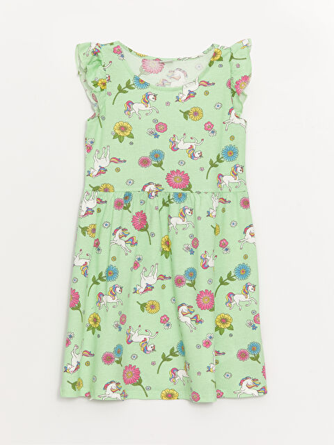 LCW Kids Bisiklet Yaka Kız Çocuk Elbise - S46228Z4-LRR