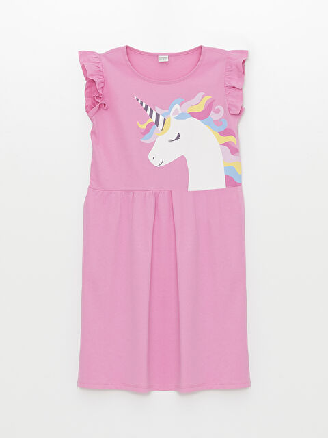 LCW Kids Crew Neck Girls' Dress - S46228Z4-GD7