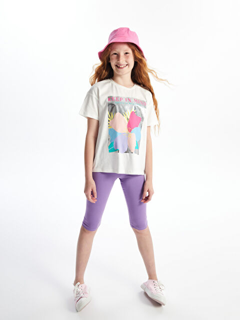 LCW Kids Beli Lastikli Basic Kız Çocuk Tayt - S46317Z4-GRL