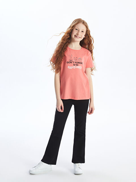 LCW Kids Beli Lastikli İspanyol Paça Kız Çocuk Tayt - S46323Z4-CVL