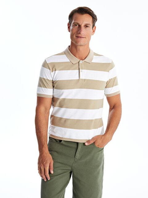 LCWAIKIKI Classic Polo Yaka Kısa Kollu Renk Bloklu Pike Erkek Tişört - S46400Z8-LE8