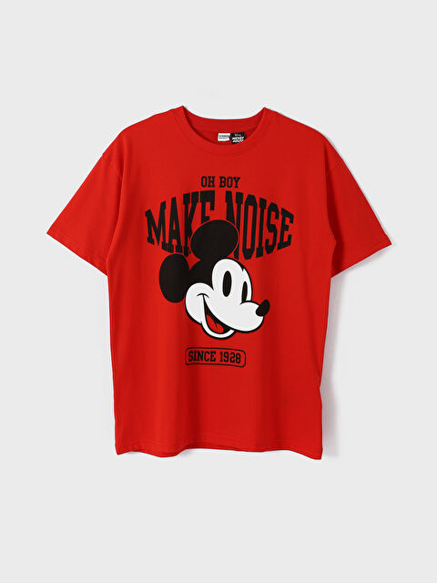 LCW Kids Crew Neck Mickey Mouse Printed Short Sleeve Boys' T-Shirt - S46436Z4-HBH