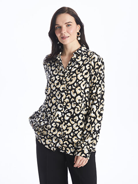 LCW Grace Patterned Long Sleeve Women's Shirt - S46478Z8-LQJ