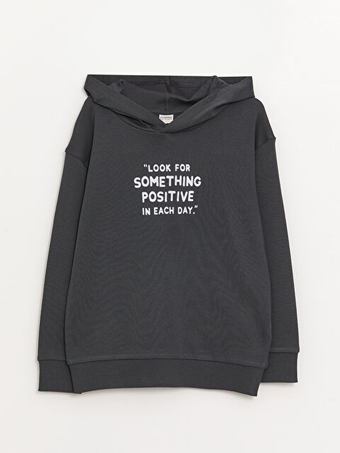 LCW Kids Relaxed Fit Hooded Boys' T-Shirt - S46509Z4-VFB