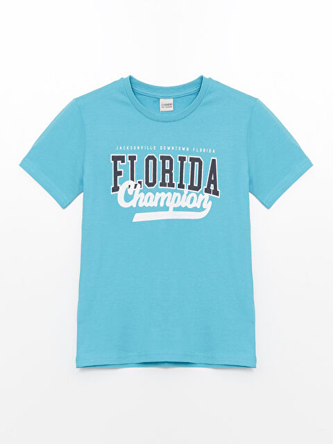 LCW Kids T-Shirt Pour Garçons Imprimé à Manches Courtes et Col Rond - S46538Z4-GGW