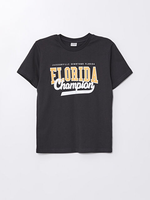 LCW Kids Crew Neck Printed Short Sleeve Boys' T-Shirt - S46538Z4-JTK