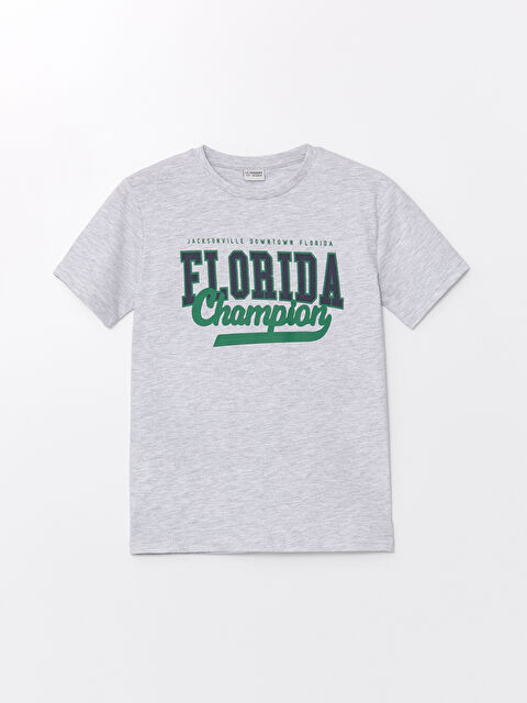 LCW Kids Crew Neck Printed Short Sleeve Boys' T-Shirt - S46538Z4-LAK