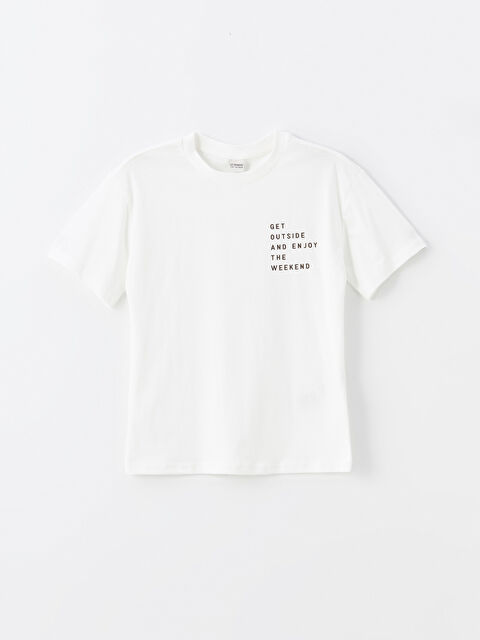 LCW Kids Oversize Bisiklet Yaka Erkek Çocuk Tişört - S46548Z4-R9J