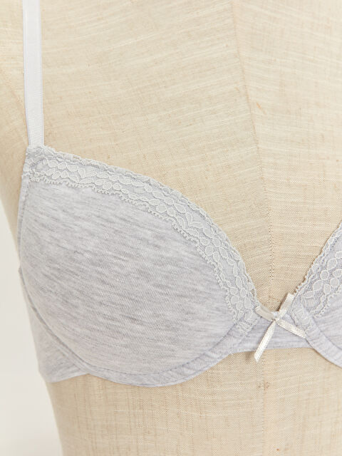 LCW DREAM Balenli Dolgusuz Dantel Detaylı Tişört Sütyen - S46579Z8-CT3