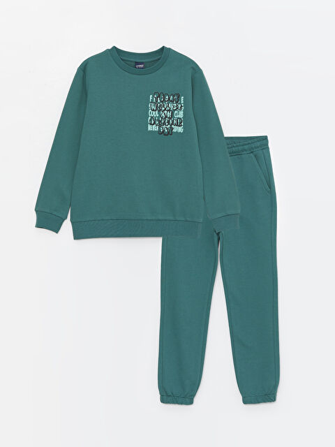 LCW Kids Ensemble de Survêtement Imprimé pour Garçons à Col Rond - S46583Z4-HRB