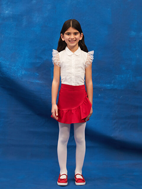 LCW Kids Beli Lastikli Kız Çocuk Şort Etek - S46610Z4-HPM