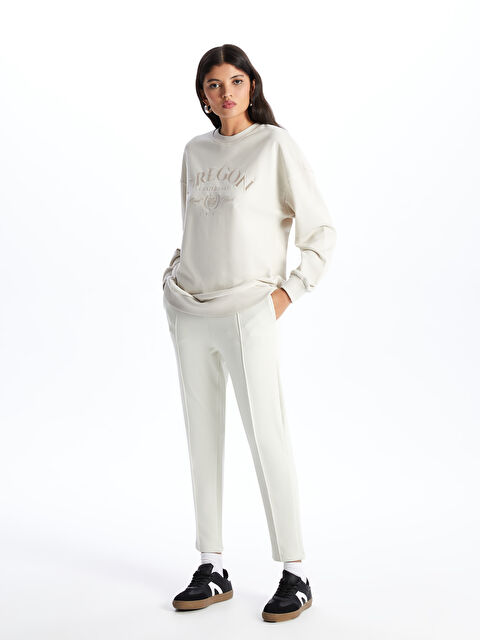 LCW Vision Elastic Waist Plain Interlock Women's Sweatpants - S46641Z8-VF5