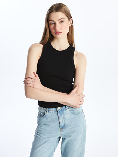 LCW Vision Débardeur Uni à Col Rond pour Femmes - S46731Z8-CVL