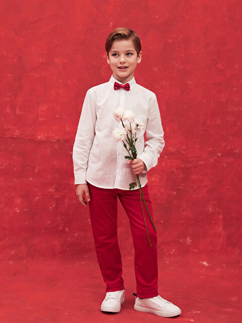 LCW Kids Beli Ayarlanabilir Lastikli Erkek Çocuk Pantolon - S46827Z4-HPM