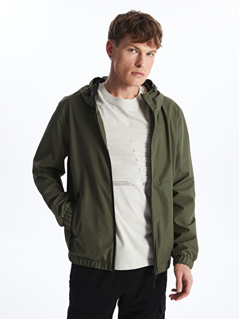 XSIDE Standart Kalıp Kapüşonlu Erkek Yağmurluk - S46989Z8-HCZ