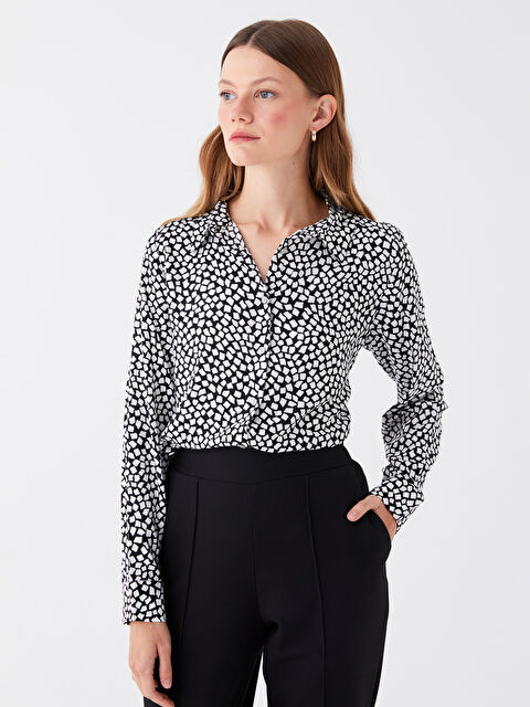 LCWAIKIKI Classic Риза с шарки и дълъг ръкав за жени - S46997Z8-LQJ