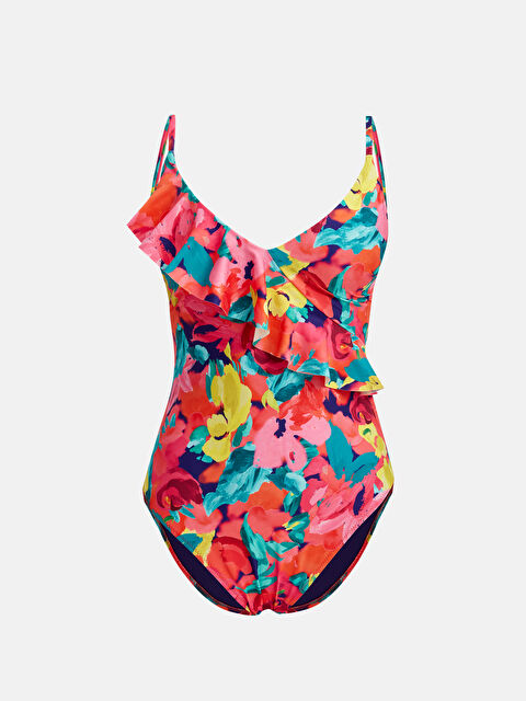 LCW DREAM UV Korumalı V Yaka Desenli Kadın Mayo - S47241Z8-F9C