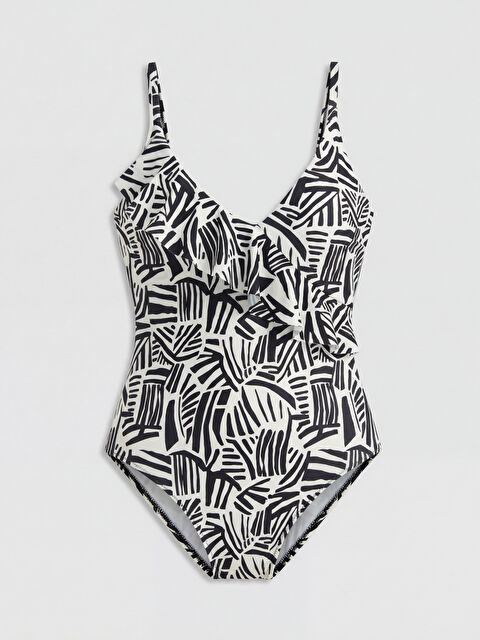 LCW DREAM UV Korumalı V Yaka Desenli Kadın Mayo