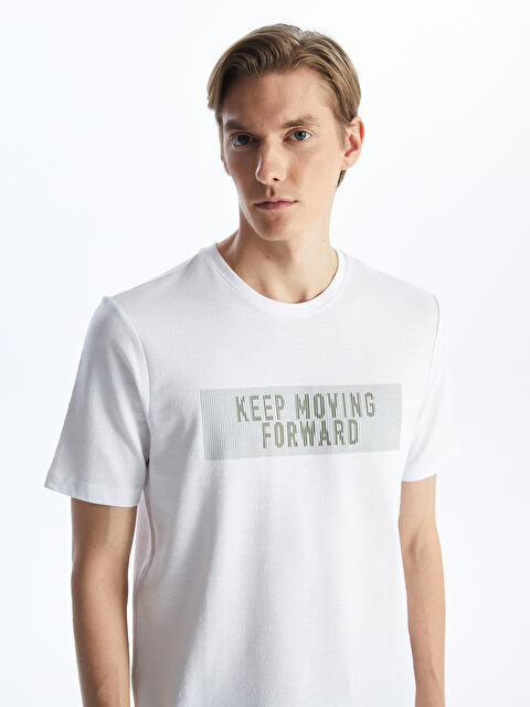 SOUTHBLUE Crew Neck Short Sleeve Printed Combed Cotton Men's T-shirt - S47269Z8-Q6K