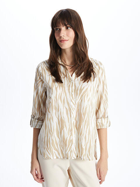 LCWAIKIKI Classic Patterned Long Sleeve Women's Shirt - S47288Z8-LRA