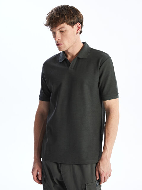 XSIDE Polo Neck Short Sleeve Men's T-Shirt - S47338Z8-Q5E