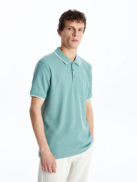 SOUTHBLUE Polo Neck Short Sleeve Pique Men's T-Shirt - S47341Z8-SA7